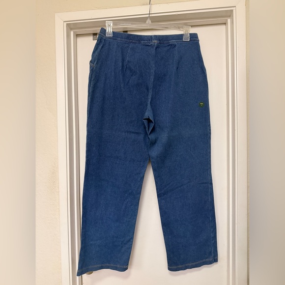 L.L. Bean Perfect Fit Pants, Denim Straight-Leg - size petite L - stonewashed - Picture 3 of 7